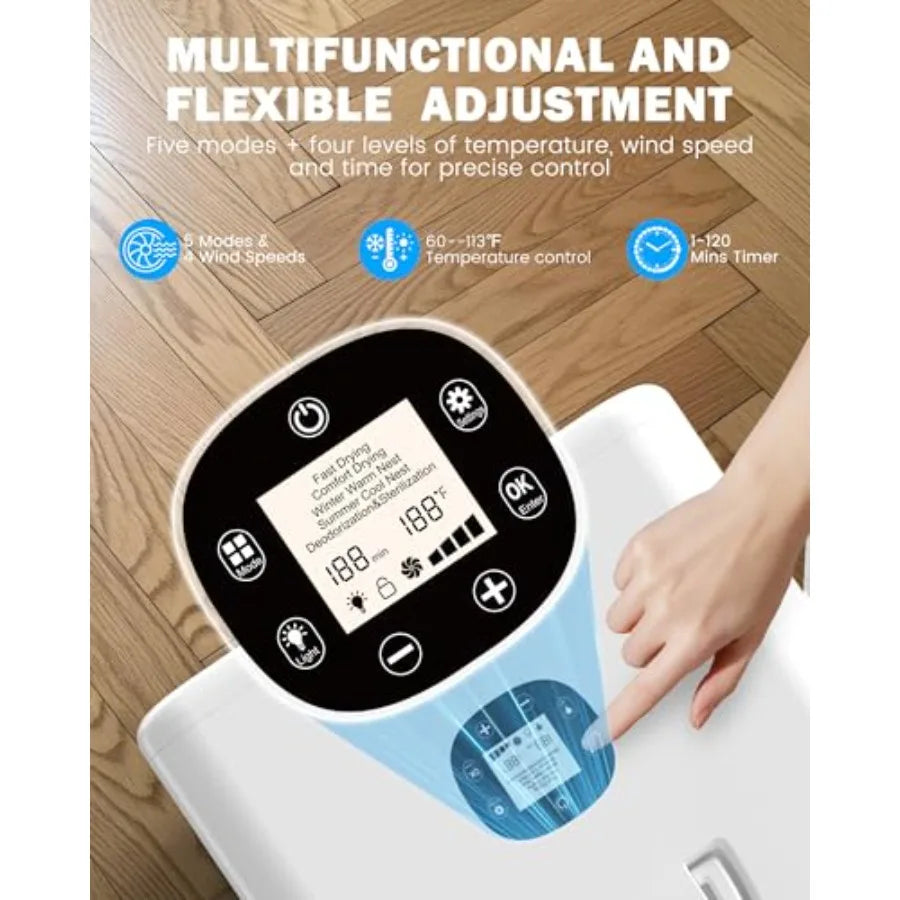 70L Automatic Pet Dryer Box - Dog Cat Blow Dryer Dog Drying Machine Kennel Dryer Grooming Quick Dog Dryer for Cats and Small Do
