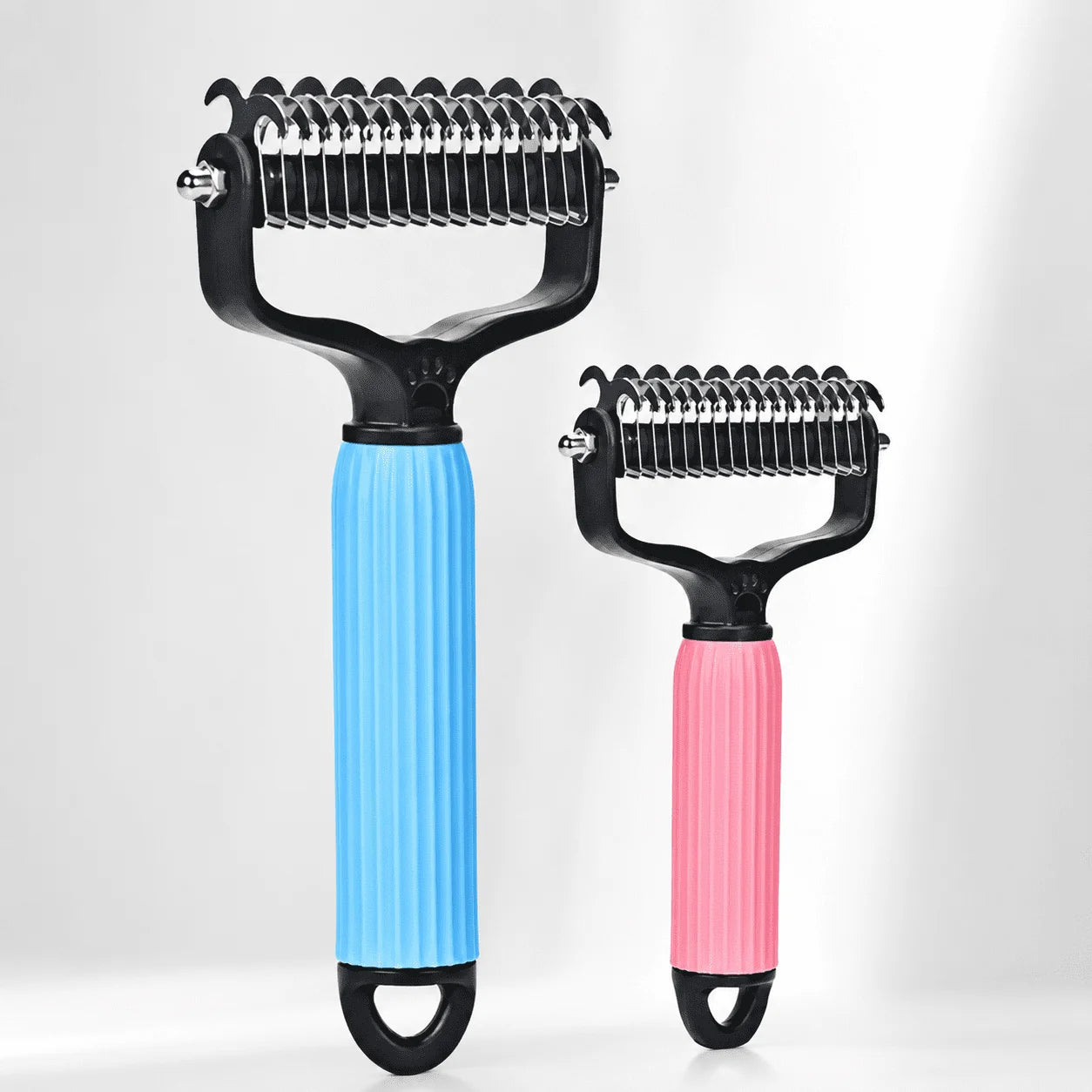 Pet Grooming Tool, Universal Detangling Comb for Dogs, Stainless Steel Double-Sided Design, Effective Shedding Removal & Matted Hair Tamer, Practical Daily Dog Coat Maintenance Supplies.