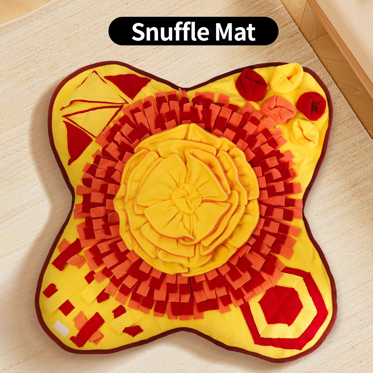 Pet sniffing mat - Dog intelligence food hiding and slow eating training mat - Washable, resistant to chewing, tear-resistant household sniffing blanket - Cat and dog stress-relieving interactive toy - Energy-consuming pet fo