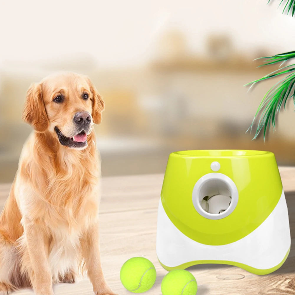 Automatic Mini Tennis Ball Launcher Dog Chase Toy Fun Ball Thrower Machine Dogs Throwing Pinball Machine Interactive Toy for Dog