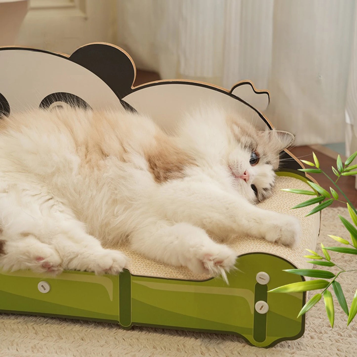 Bear Large Cat Scratcher Bed Scratch Lounge Bed for Indoor Cats Furniture Protector