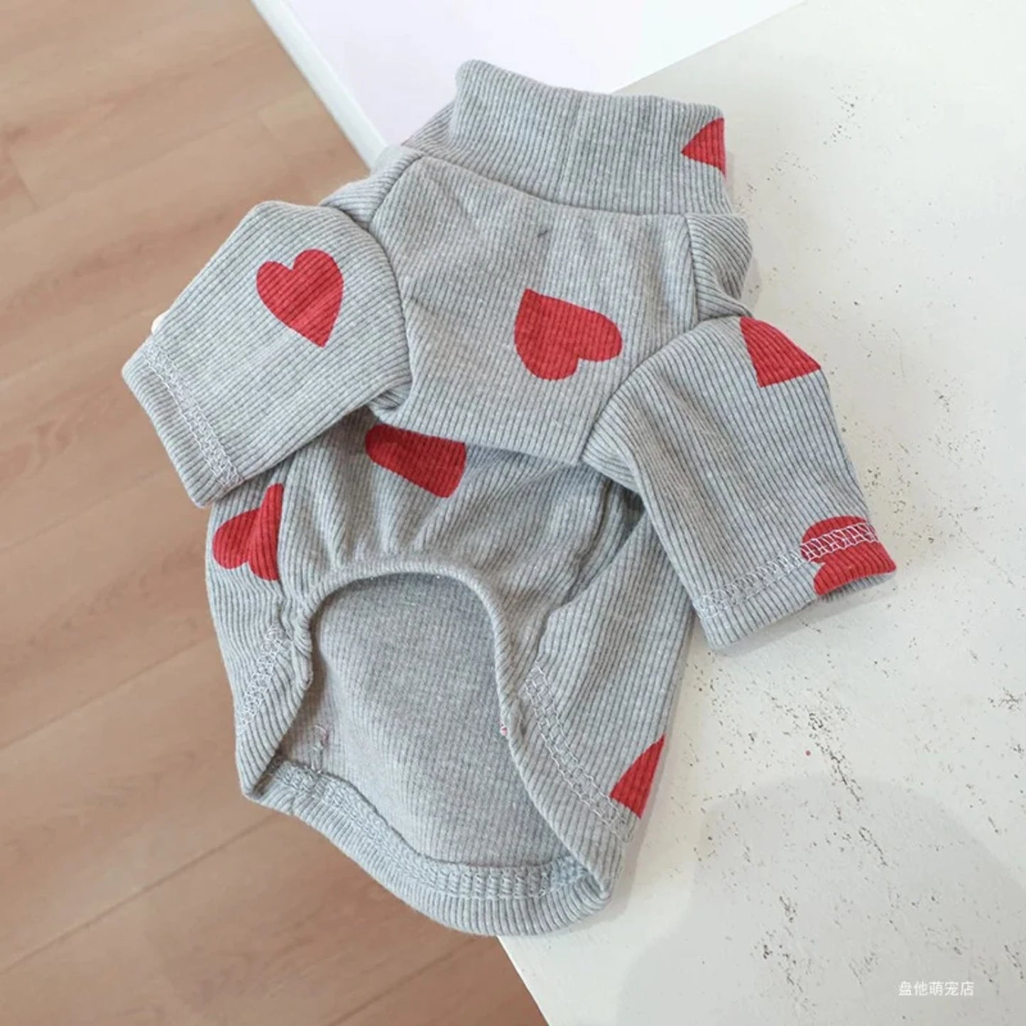 Dog Puppy Clothes Shirt Fit Small Dog Pet Cat All seasons Love printed Valentine's Day bottom shirt