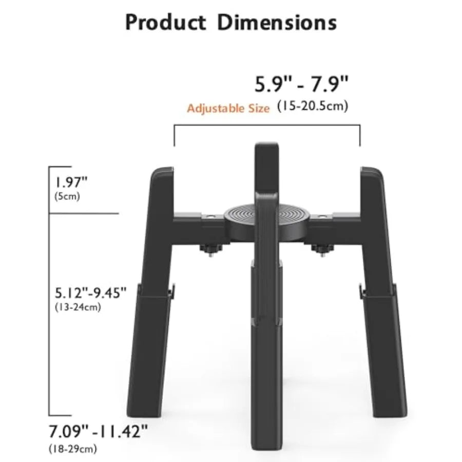 Dog Bowl Stand with Adjustable Hght and Width [2 Pack Stand Only] Elevated Pet Water Food Feeder for Medium and Large Pets Stab