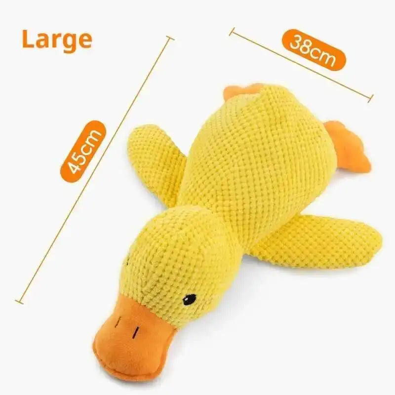 Squeaky Plush Duck Dog Toy Bite Resistant Puppy Chew Toy Teeth Grinding Companion Sleep Toy