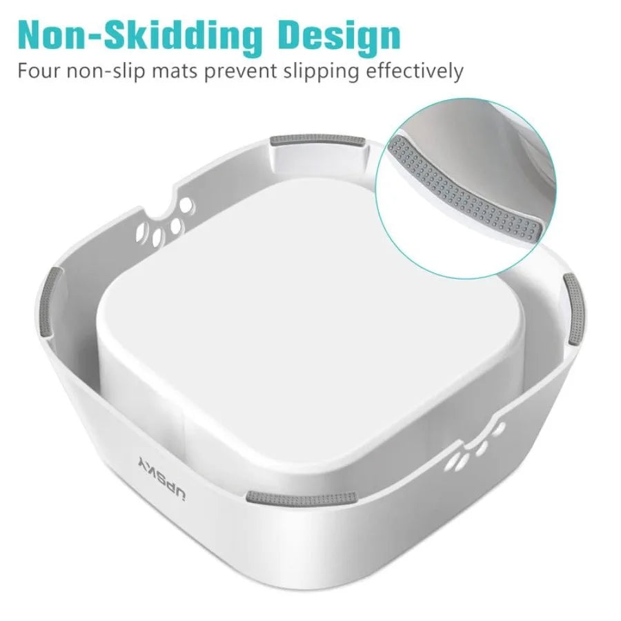 Spill Pet Water Bowl Slow Water Feeder 35oz Feeder Bowl for Dogs and Cats Stainless Steel Gray Leak-Proof Design