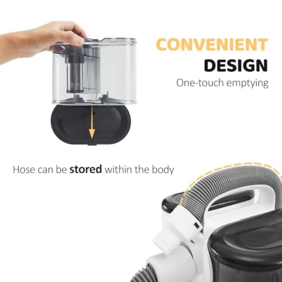Exacme 7 in 1 Dog Grooming Vacuum and Dryer Grooming Kit Suction Pet Hair with 2.5L Dust Cup Adjustable Speed and Temperature C