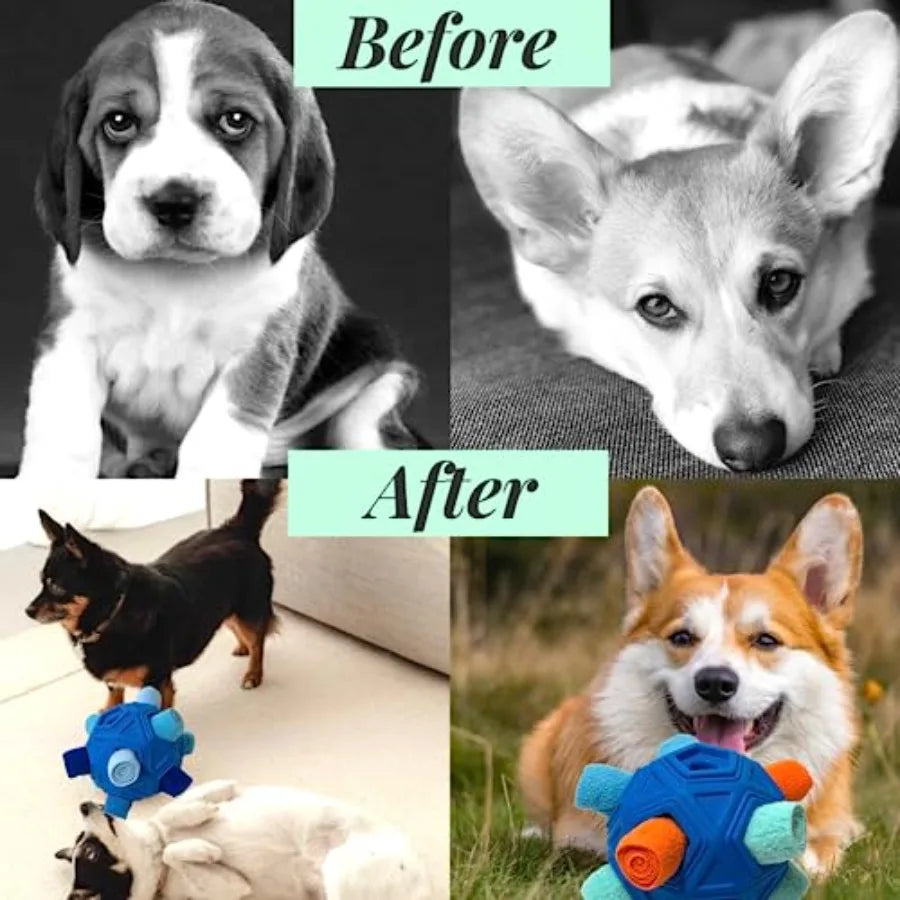 Snuffle Ball for Dog Toys Unbreakable Upgrade Ball Interactive Toy Foraging Snuffle Mat Puppy Treat Dispenser Slow Feeder Dog P