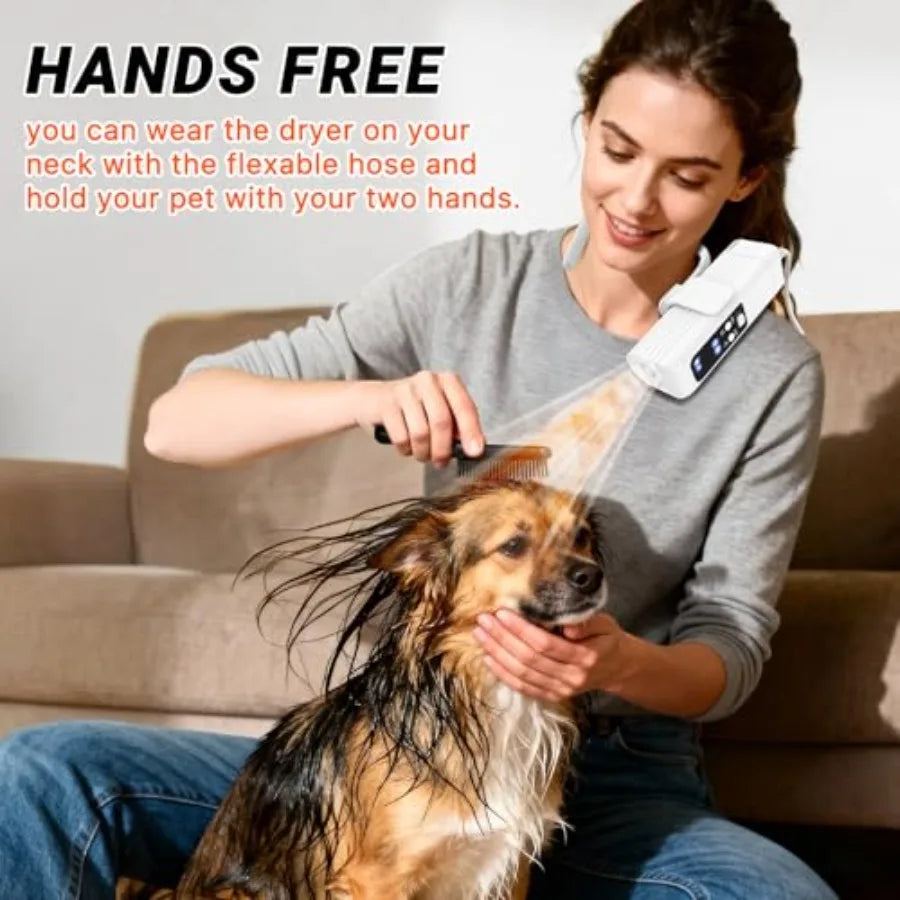 Dog Dryer Pet Hair Dryer 110 000 RPM Brushless High-Speed Blower for Dogs and Cats Quiet 1000W Portable Grooming Pet Dryer with