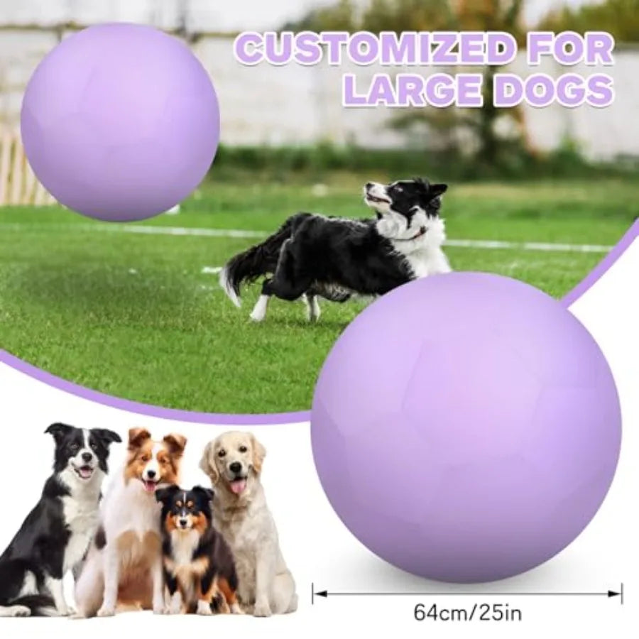 25" Herding Ball Set for Dogs and Horses Durable Waterproof Dog Toy Dual-Layer Large Interactive Pet Play Ball for Australian S