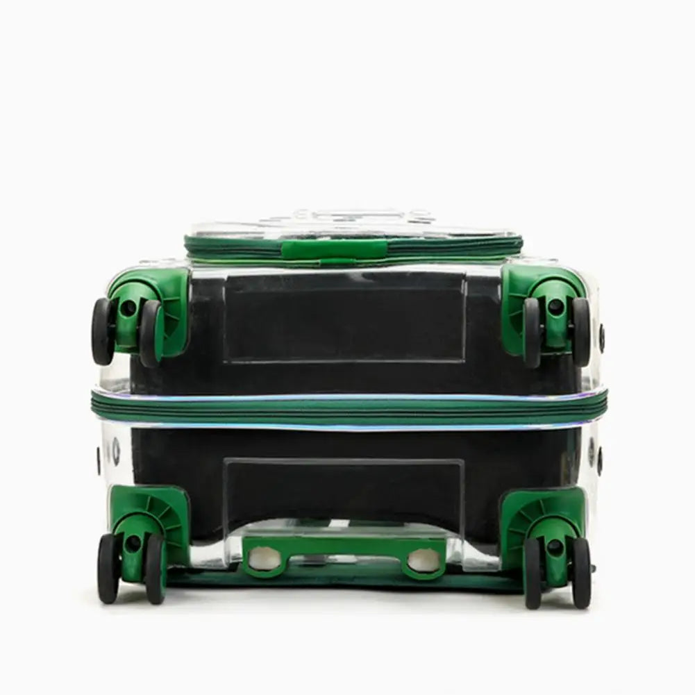 Pet Trolley Case Clear Ventilation Holes Silent Wheels Convenient Portable Cats Dogs Backpack