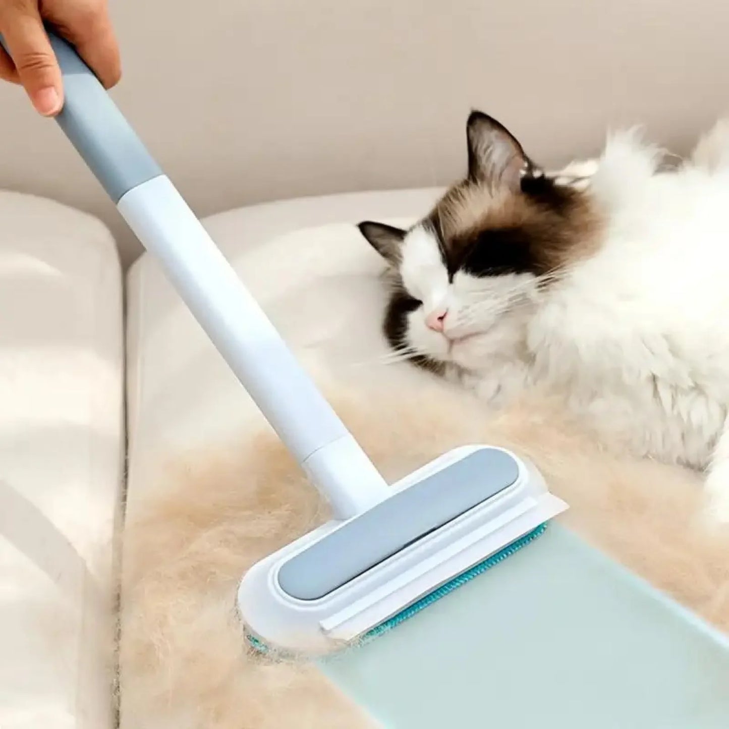 Extra-Long Handle, Reusable Pet Hair Remover Brush Multi,Functional Lint Cleaner For Cat&Dog Hair,Washable Grooming Tool forFurniture, Clothes, Bedding,Carpets &Window Screens,Sofa.