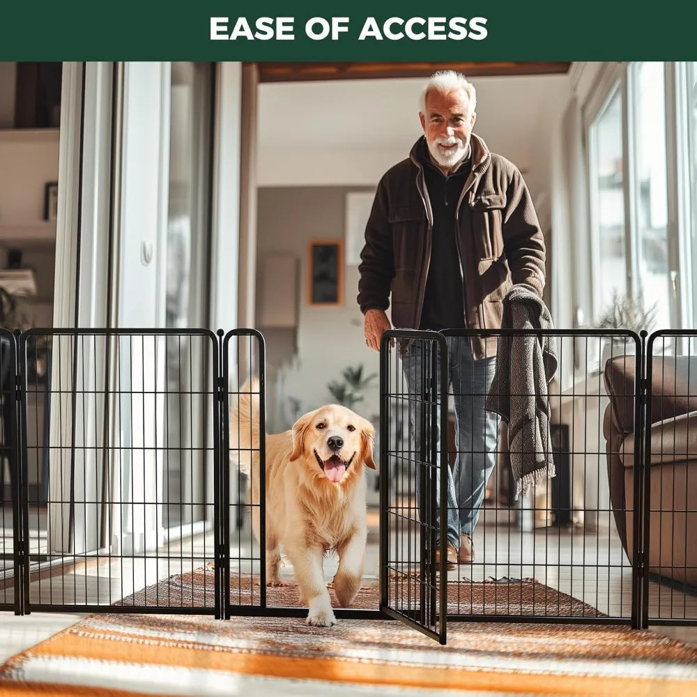 Homeplus Unleashed Indoor Dog Playpen - Stress-Free and Safe Play, Heavy Duty 40 Inch 12 Panels with Connectors，Customized