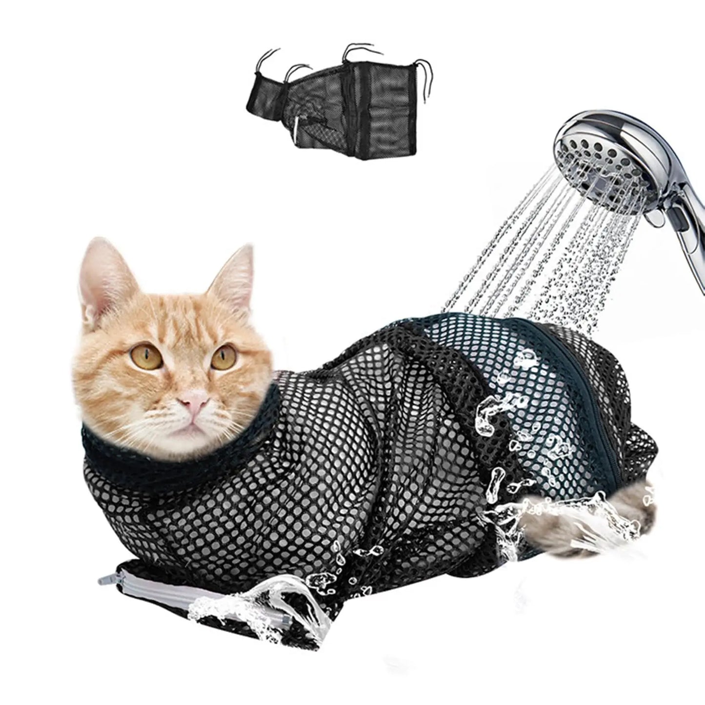 Cat Bathing Mesh Bag Anti Scratch Anti Bite Soft Durable for Cats & Dogs Restraint Grooming Nail Trimming Washing