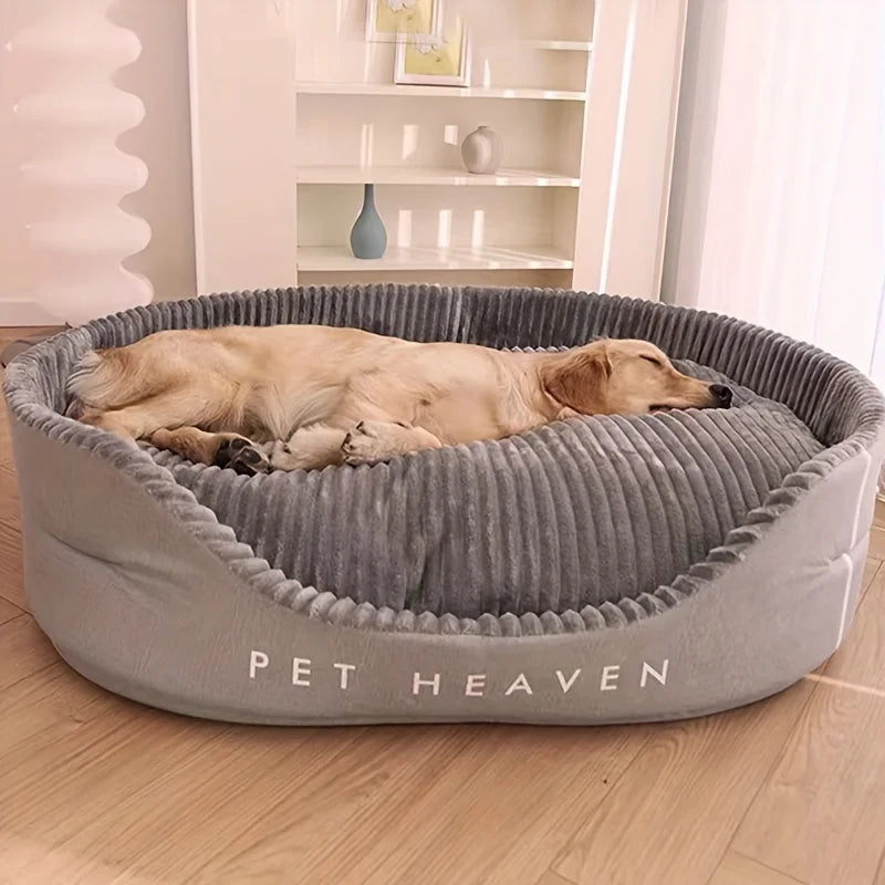 Super Large Dog Bed, High Support Foam, Soft Cushion, Machine Washable, All-Season, Anti-Slip, Fits S/M/L/XL Dogs, Polyester