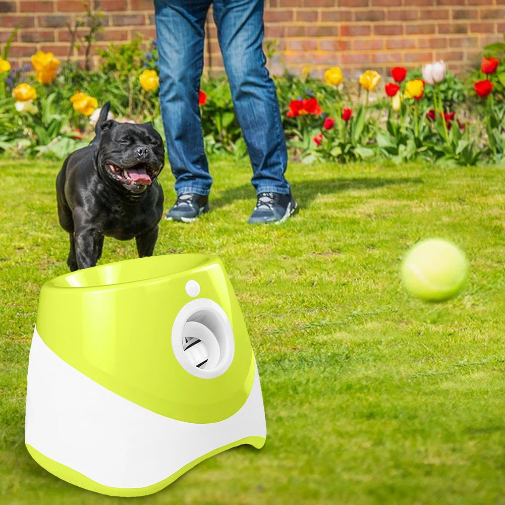 Automatic Mini Tennis Ball Launcher Dog Chase Toy Fun Ball Thrower Machine Dogs Throwing Pinball Machine Interactive Toy for Dog