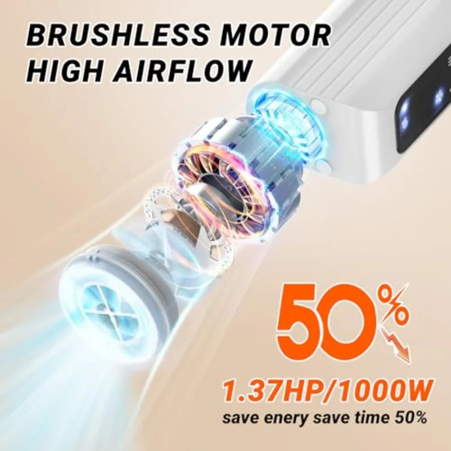 Dog Dryer Pet Hair Dryer 110 000 RPM Brushless High-Speed Blower for Dogs and Cats Quiet 1000W Portable Grooming Pet Dryer with