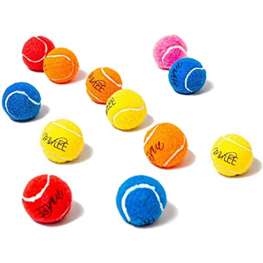 1.5" Mini Dog Tennis Balls Bulk Set of 25 Assorted Colors