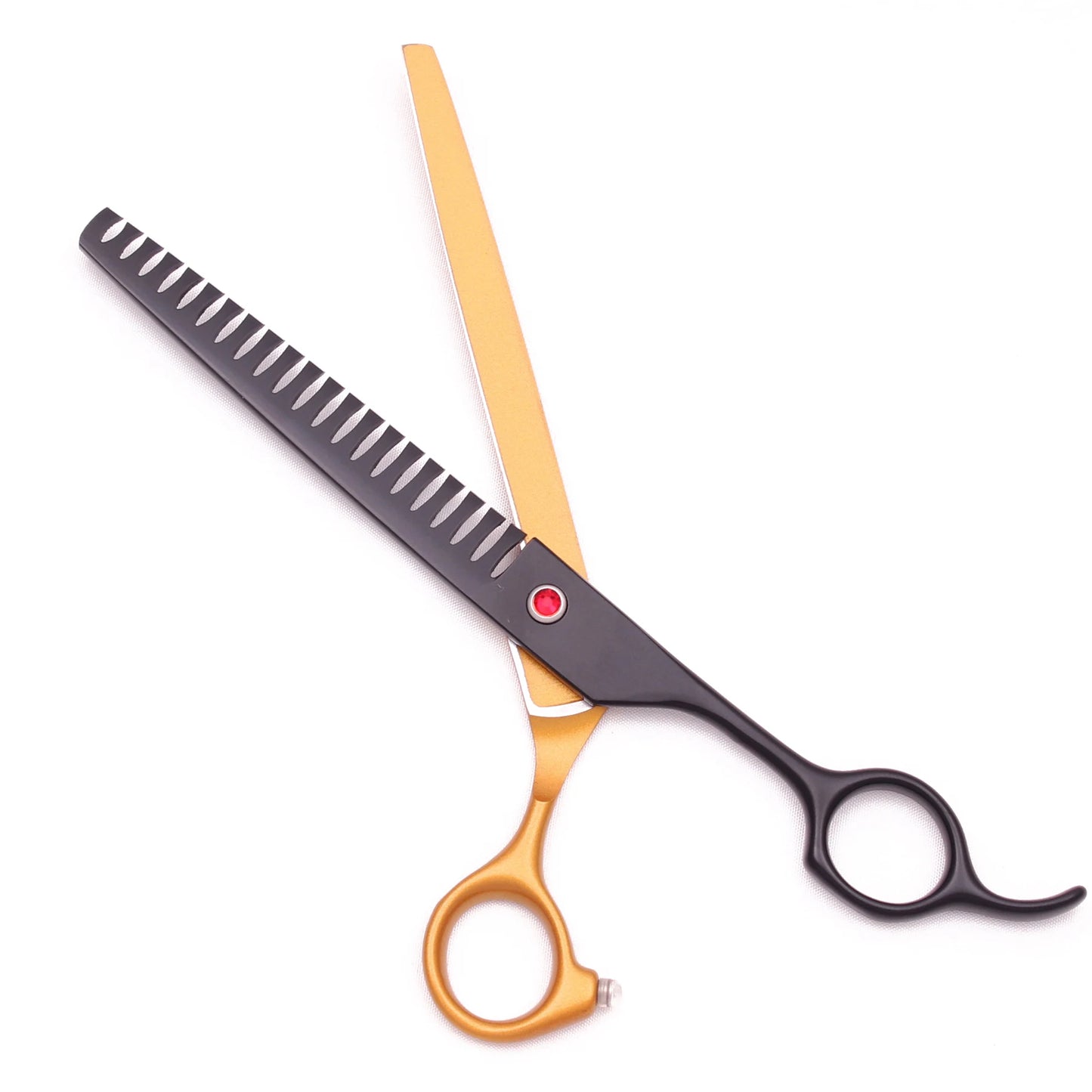 Dog Grooming Scissors Japan Stainless Pet Hairdressing Scissors Gold-Black Chunker Shears Thinner Blue Chunker Curved Shears
