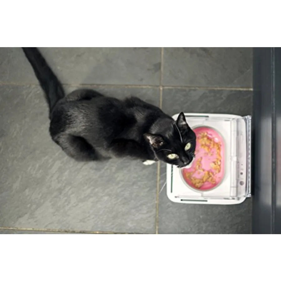 SureFeed Motion Activated Sealed Pet Bowl with T Microchip Activation for Secure Feeding Durable Plastic Black Prevents Unautho