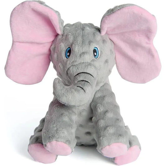 Dog Toys Puppy Toys Cute Squeaky Elephant Toy with Crinkle Paper Stuffed Plush Animal for Small Medium Large Dogs