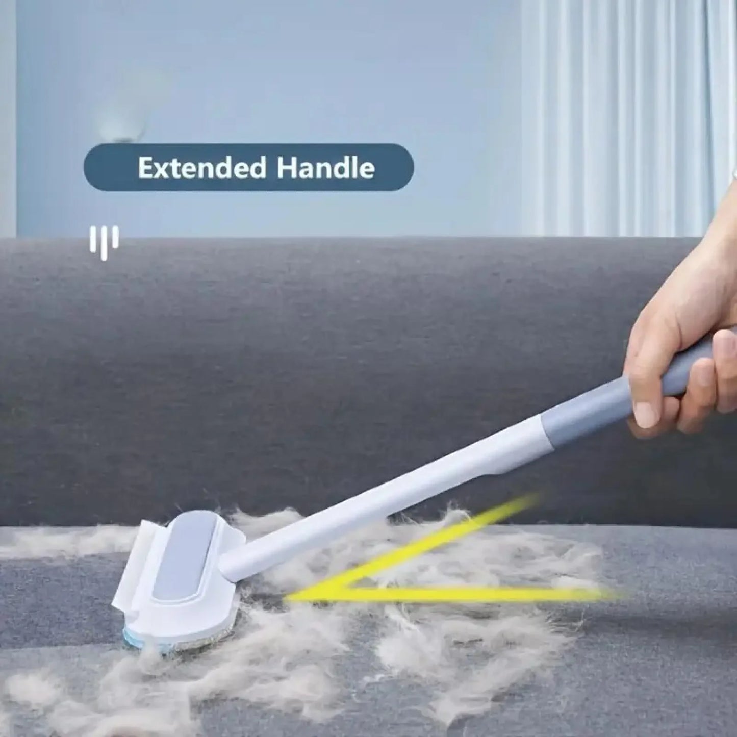 Extra-Long Handle, Reusable Pet Hair Remover Brush Multi,Functional Lint Cleaner For Cat&Dog Hair,Washable Grooming Tool forFurniture, Clothes, Bedding,Carpets &Window Screens,Sofa.