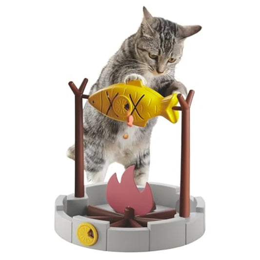 Cat Slow Feeder Treat Dispenser - Interactive Puzzle Toy for Small Pets Kittens Mental Stimulation Dry Food Dispensing Cat Toy
