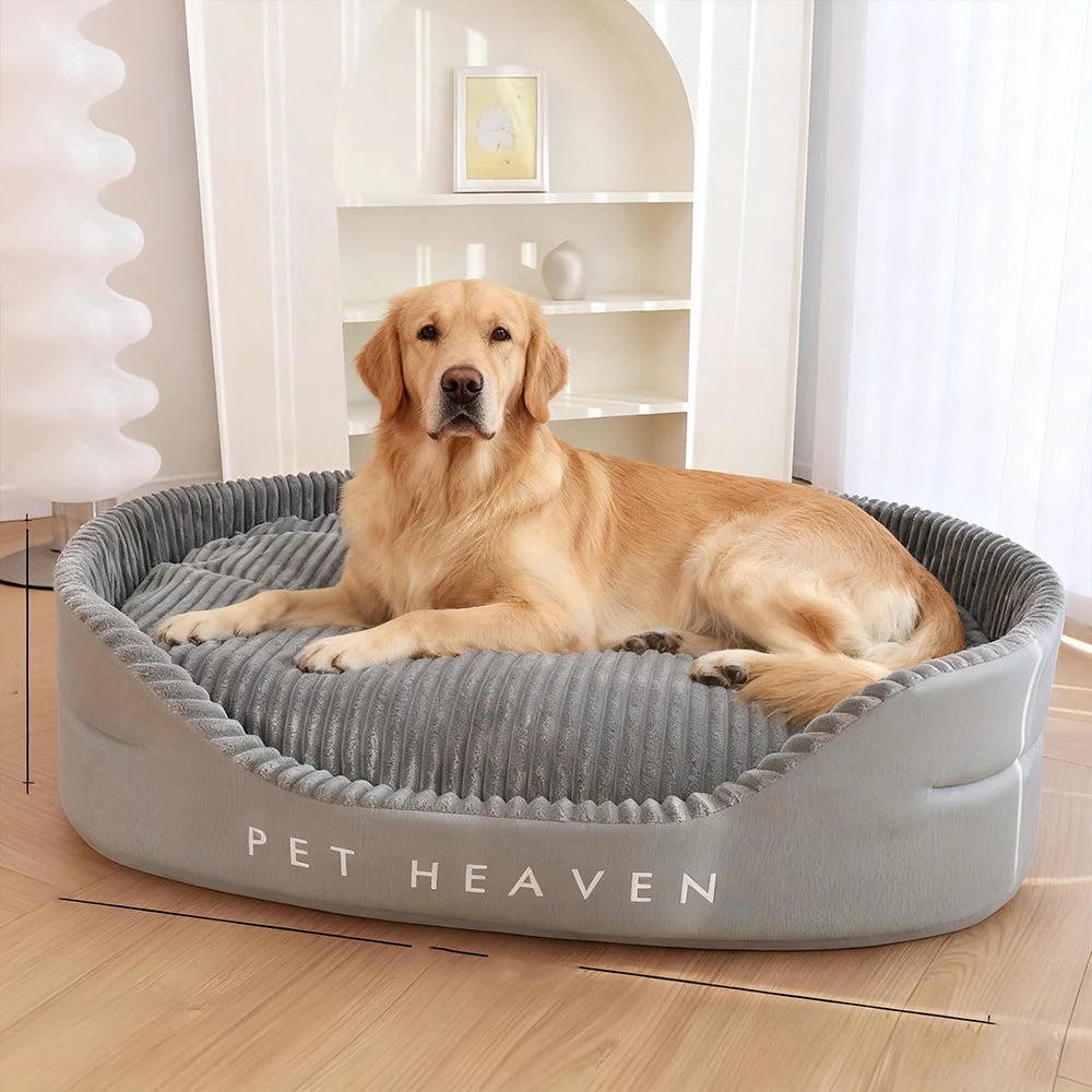 Super Large Dog Bed, High Support Foam, Soft Cushion, Machine Washable, All-Season, Anti-Slip, Fits S/M/L/XL Dogs, Polyester
