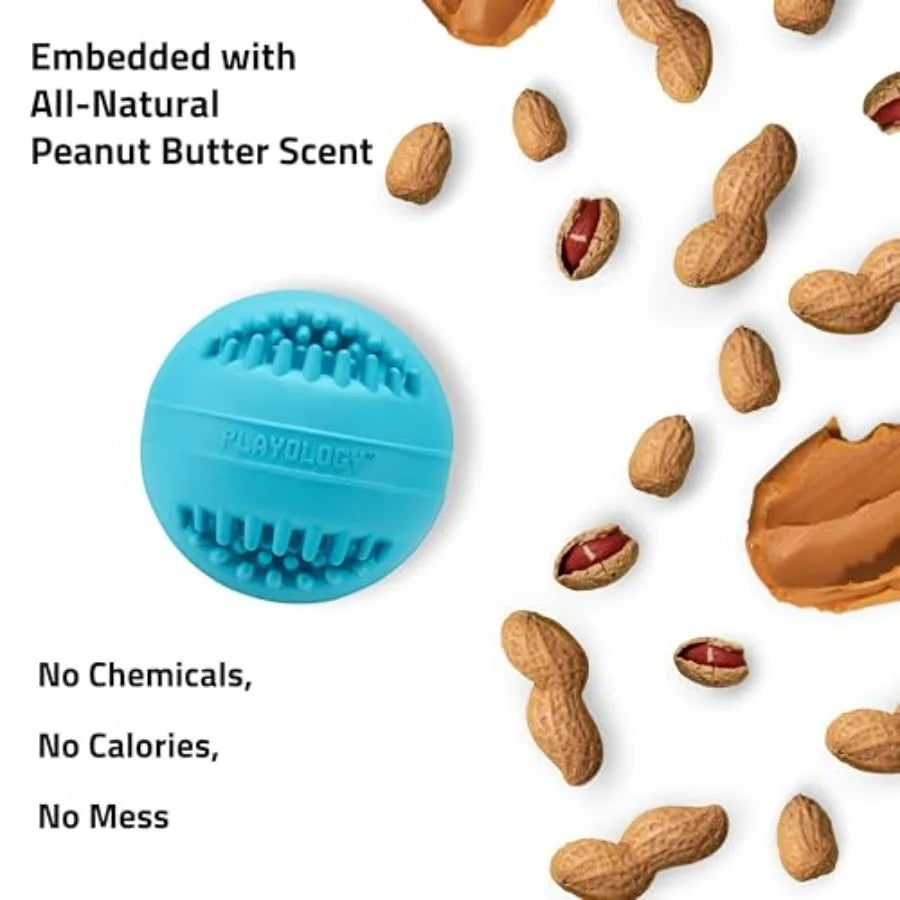 Dental Bundle for Senior Dogs Jumbo Peanut Butter Chew Stick and Pork Sausage Chew Ball Gentle on Gums and Made from Non Toxic