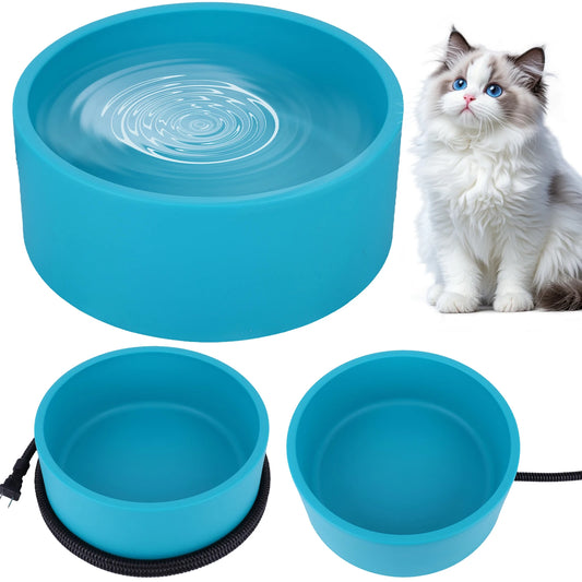 Heated Water Bowl 3.2 L/108 Oz Outdoor Thermal Pet Bowl Heated Pet Water Bowl Provides Drinkable Water in Winter for Dog & Cat