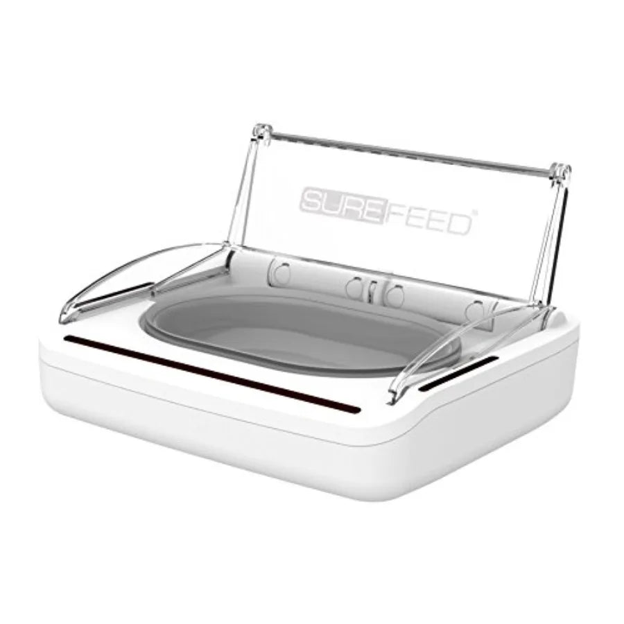 SureFeed Motion Activated Sealed Pet Bowl with T Microchip Activation for Secure Feeding Durable Plastic Black Prevents Unautho