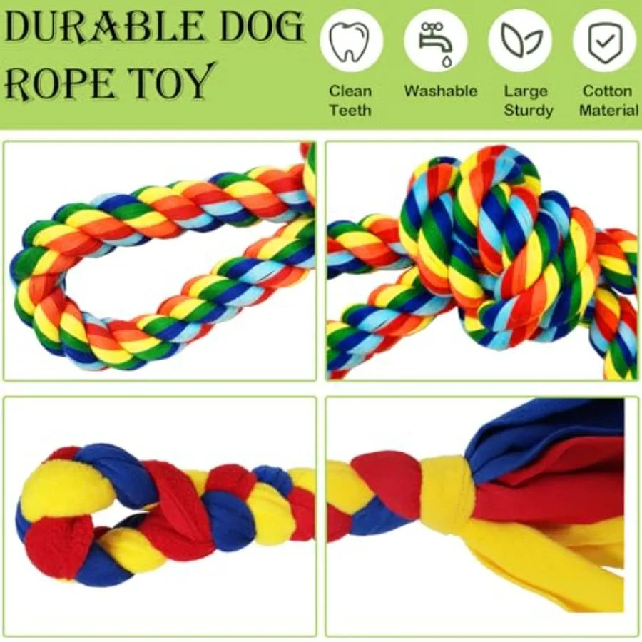 Tether Tug Toy for Dogs, Outdoor Interactive Play Equipment with 2 Ropes Adjustment Height Upgraded Spring Pole, Tug of War for